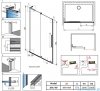 Radaway Furo SL Black DWJ drzwi 90cm lewe czarny mat/szkło przejrzyste 10307472-54-01L/10110430-01-01